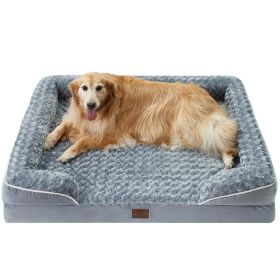 Bolster Dog Sofa Bed with Waterproof Lining & Non-Skid Bottom