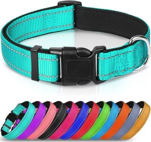 Reflective Dog Collar; Soft Neoprene Padded Breathable Nylon Pet Collar Adjustable for Medium Dogs (Color: Red, Size: M (Pack of 1))