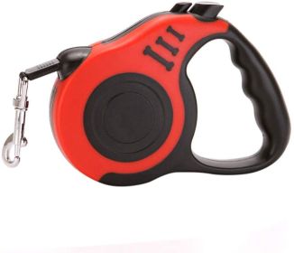 Retractable Dog Leash for Small/Medium Dogs (Color: Red)