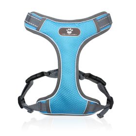 Breathable Mesh Dog Harness for Large Dogs (Specification (L * W): M (12 - 32 kg), Colors: Light Blue)